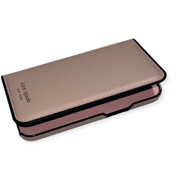 KATE SPADE MagSafe Pink Leather iPhone 14 PRO MAX Wallet Folio Magnetic Case - Picture 6 of 9